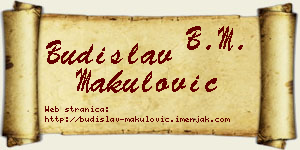 Budislav Makulović vizit kartica